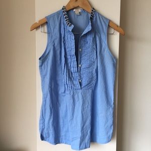 J crew jewel embellished tuxedo tank